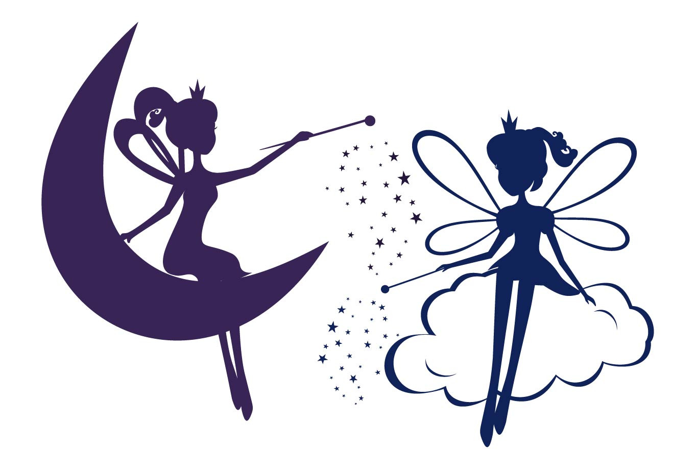 Set of Fairy Silhouette | Graphics ~ Creative Market