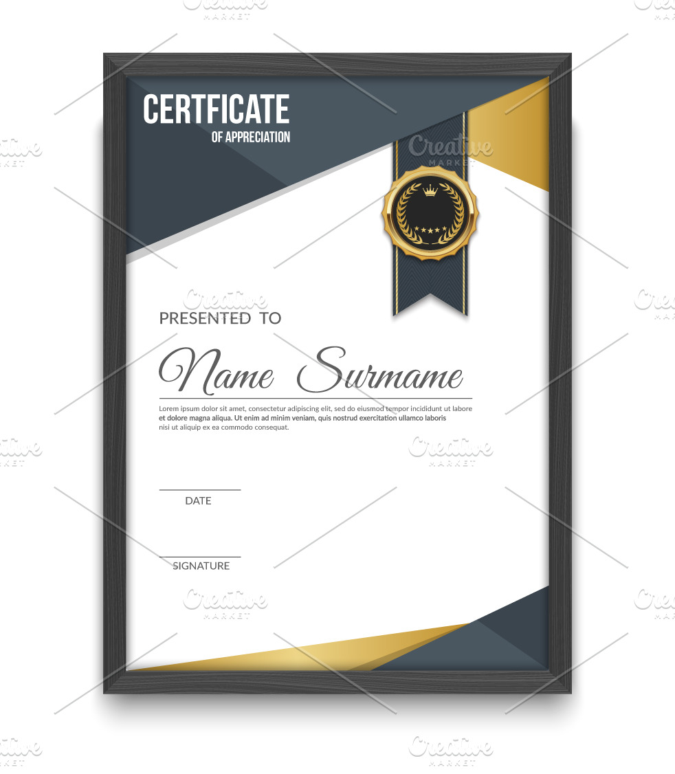 Certificate Creative Illustrator Templates ~ Creative Market 5813