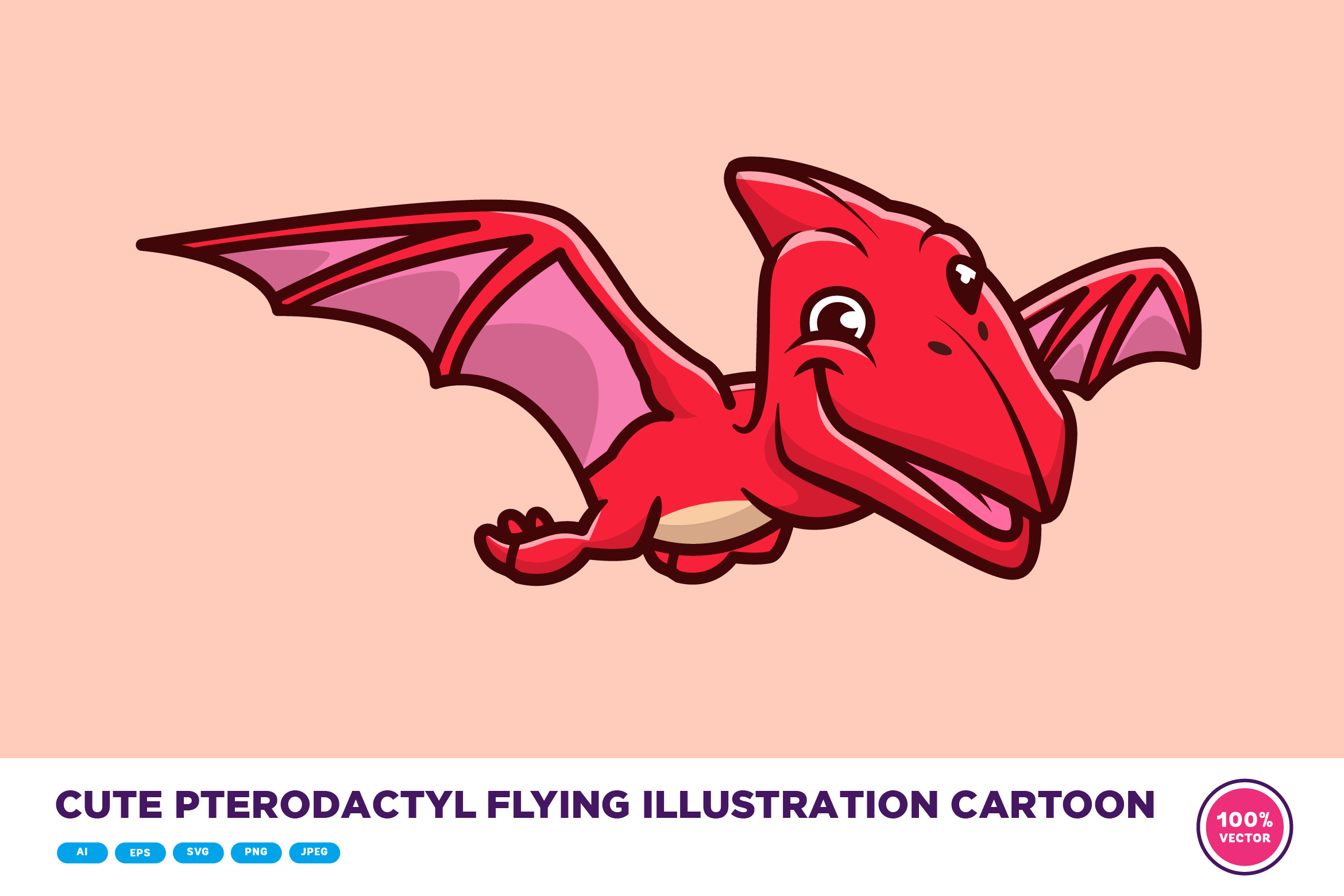 Premium PSD  Flying pterodactyl isolated on transparent background