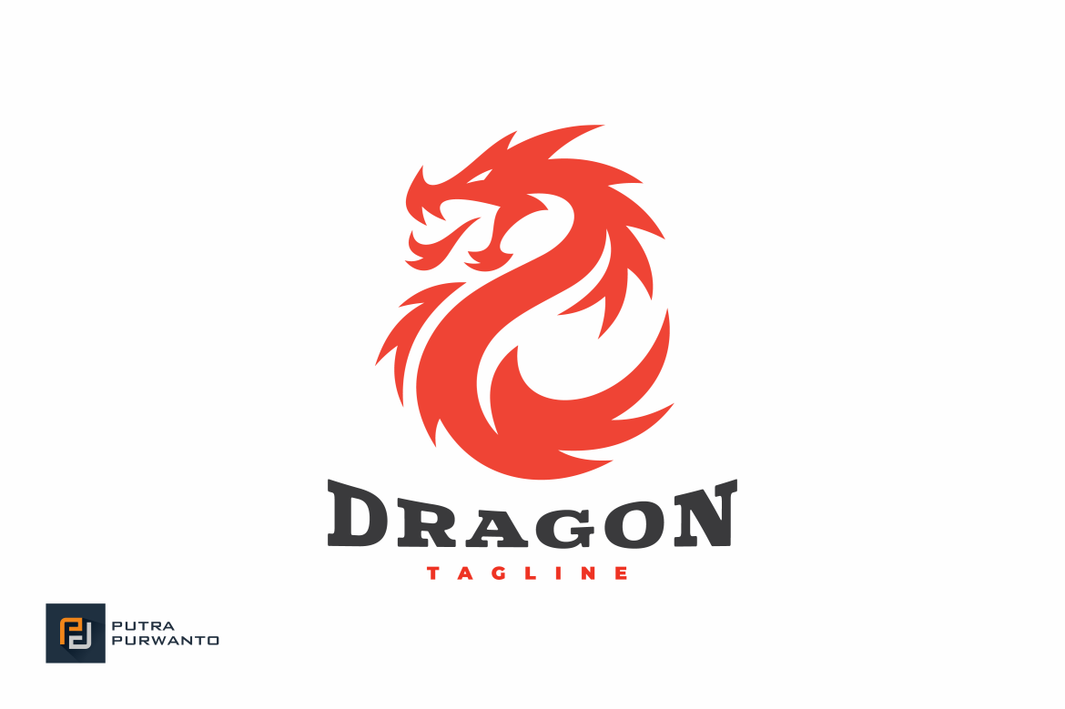 Tribal Dragon Logo Design | Illustrator Templates ~ Creative Market