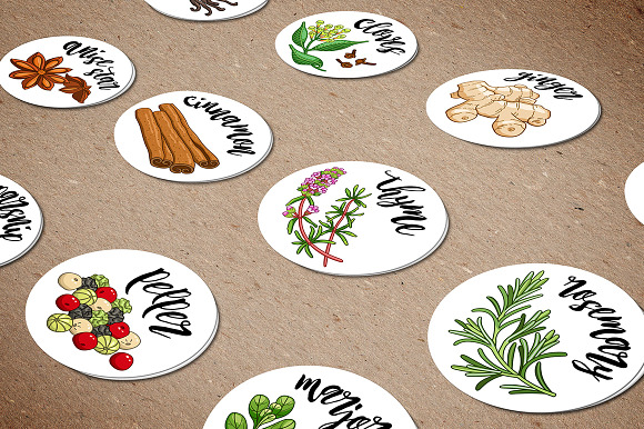 Spice Jar Labels Art Set – Daily Art Hub // Graphics, Alphabets & SVG