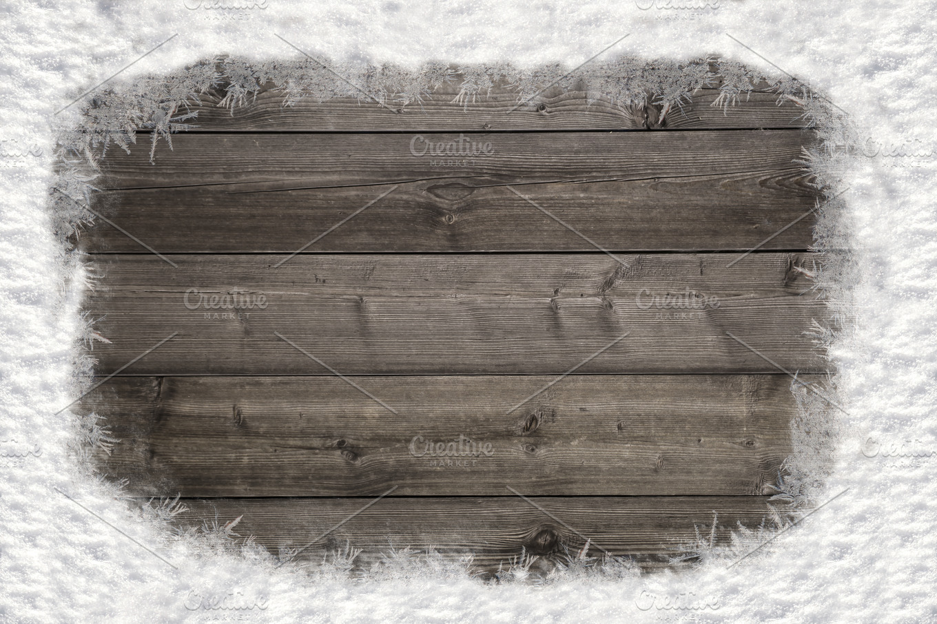 Wood and snow background v2 | Abstract Stock Photos ~ Creative Market