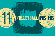 Volleyball typography vintage poster | Decorative Illustrations ...