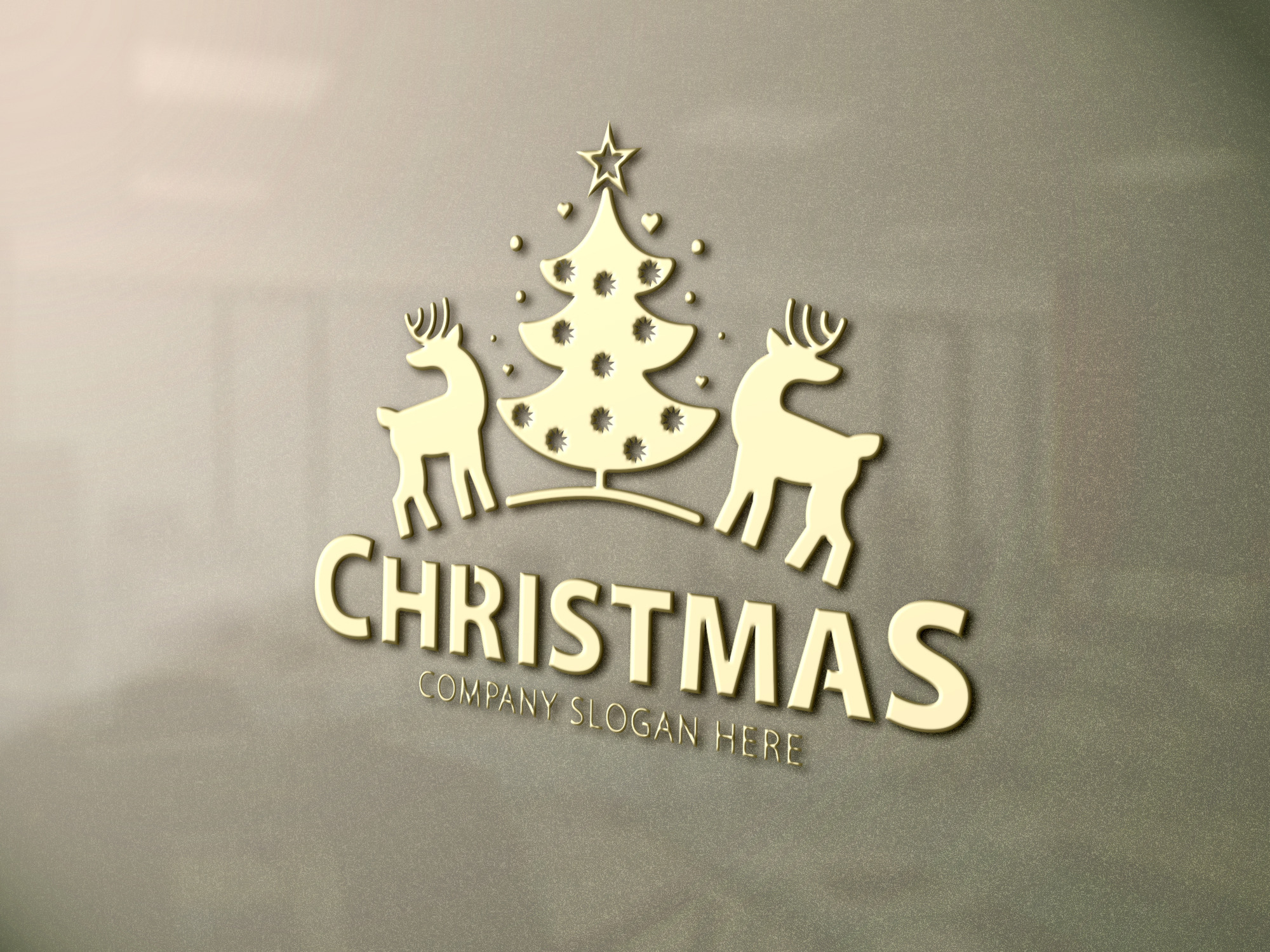 Merry Christmas Tree Logo Creative Illustrator Templates Creative