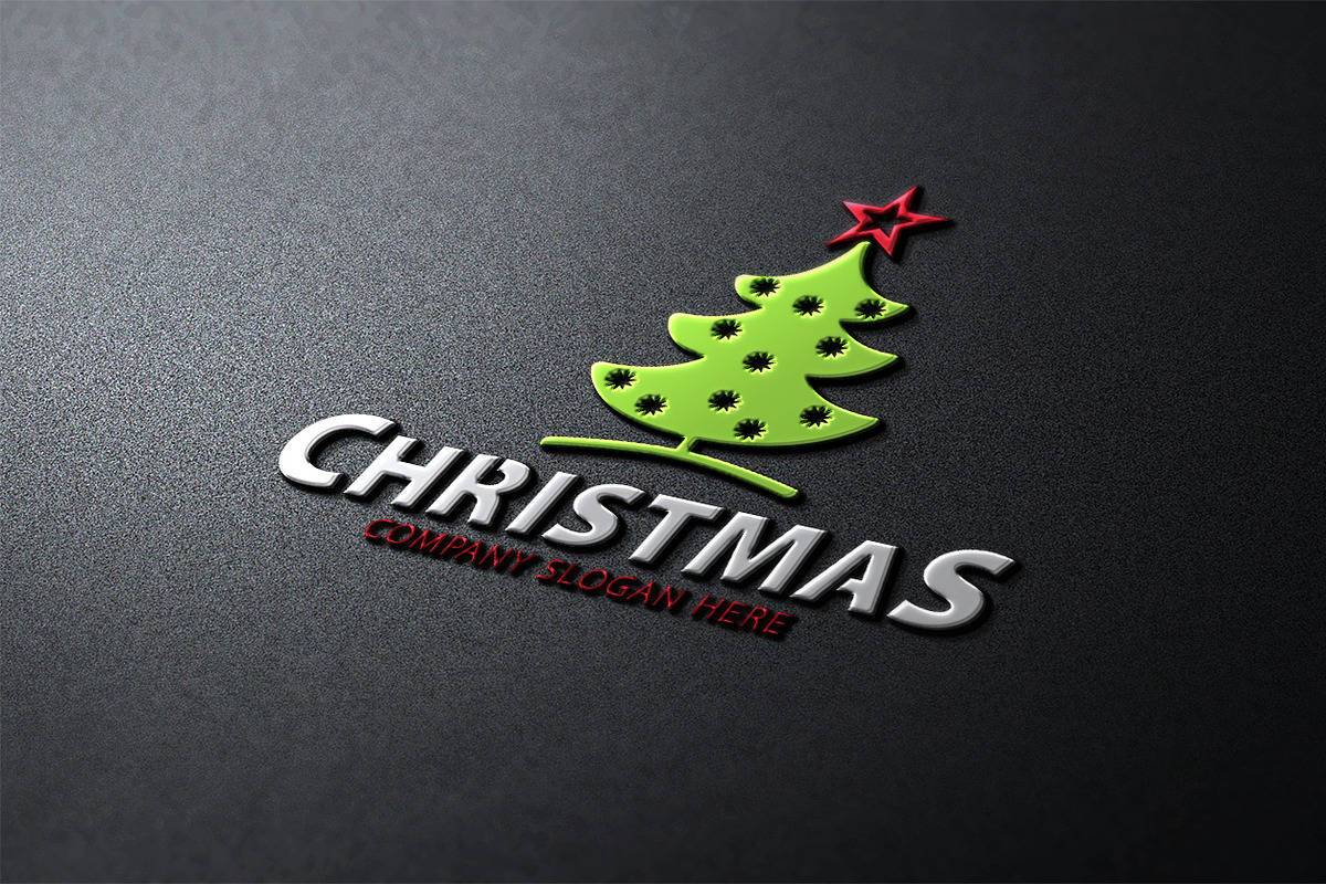 Christmas Tree Logo Creative Illustrator Templates Creative Market