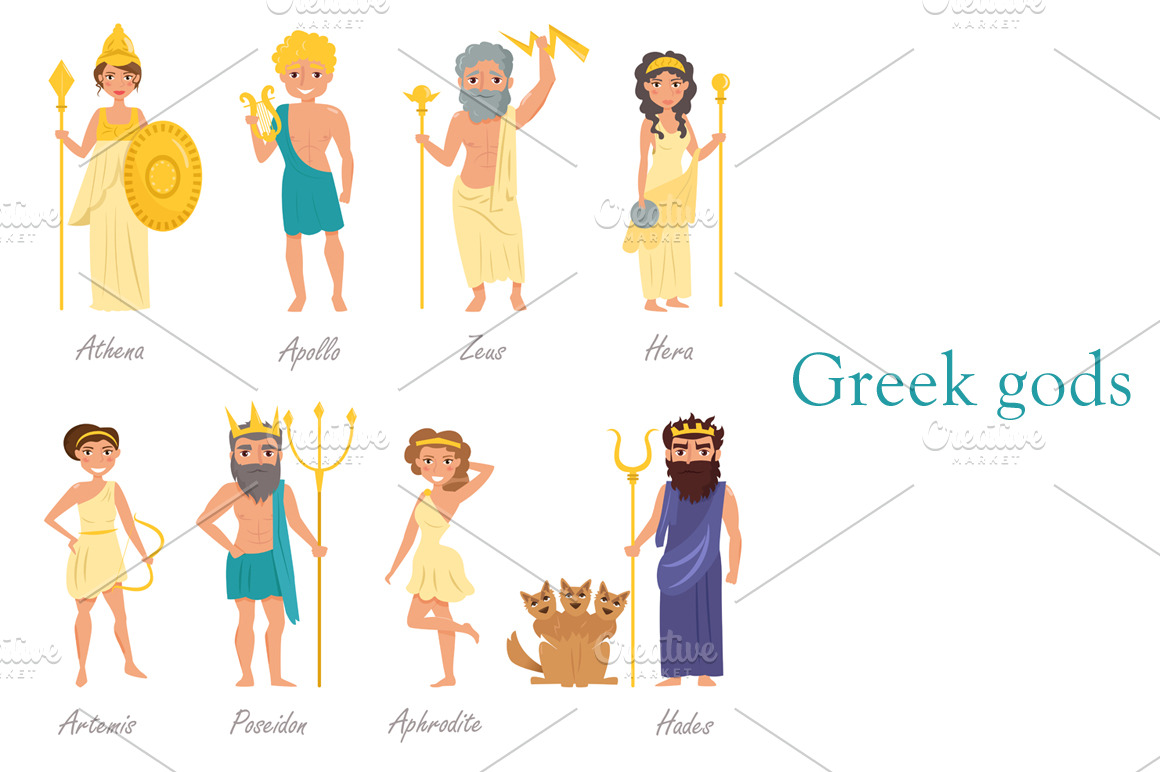 Greek gods | Pre-Designed Illustrator Graphics ~ Creative Market