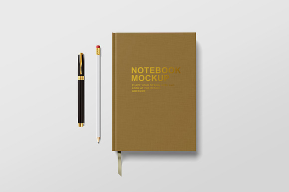 A Mockup of a Blank Paper Notebook Stock Illustration - Illustration of  poster, textbook: 277063956