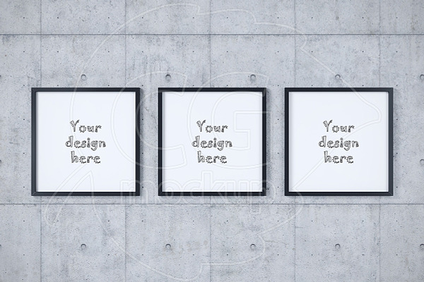 Download Set of three square frames mockup | Creative Photoshop ...