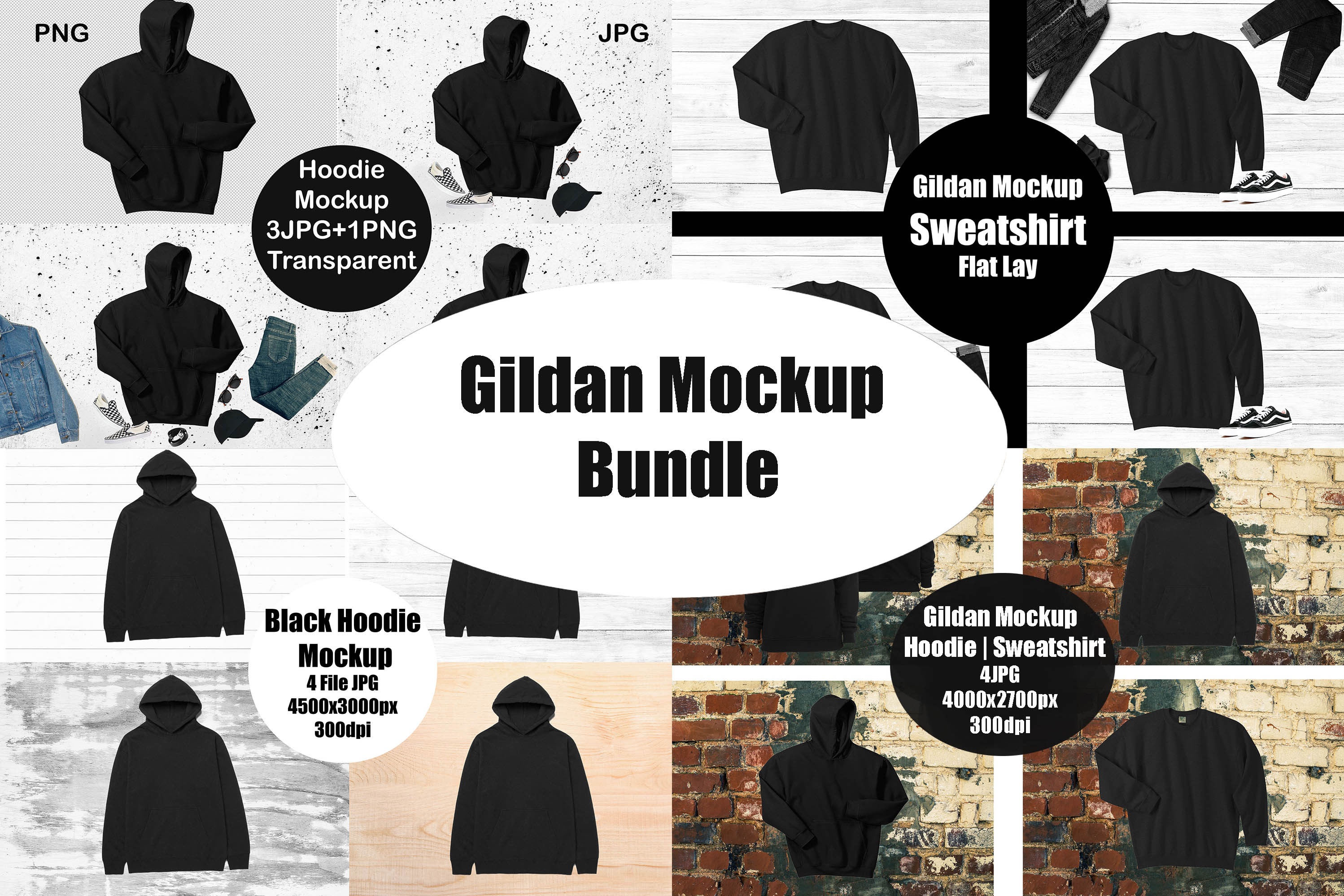 Gildan Black Hoodie PNG  Hoodie Mockup Transparent