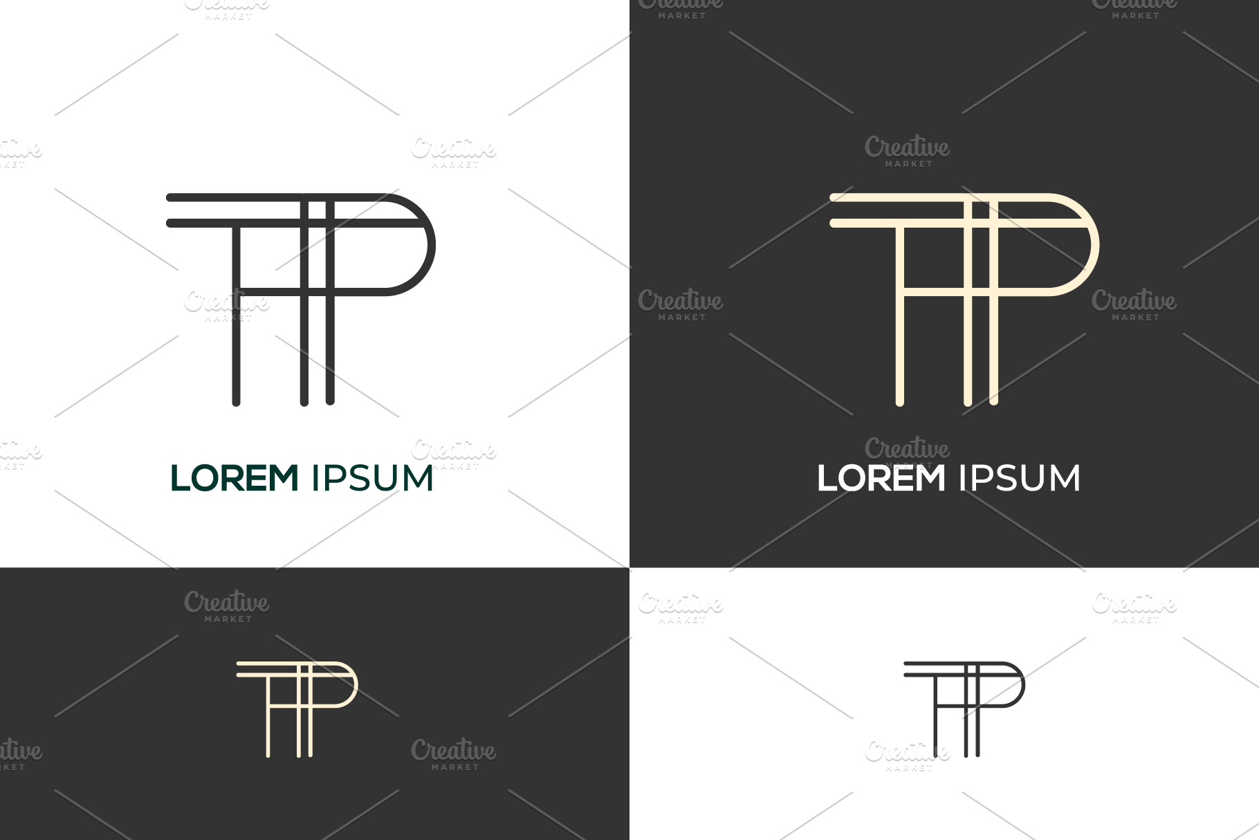 Monogram icon logo TP | Branding & Logo Templates ~ Creative Market