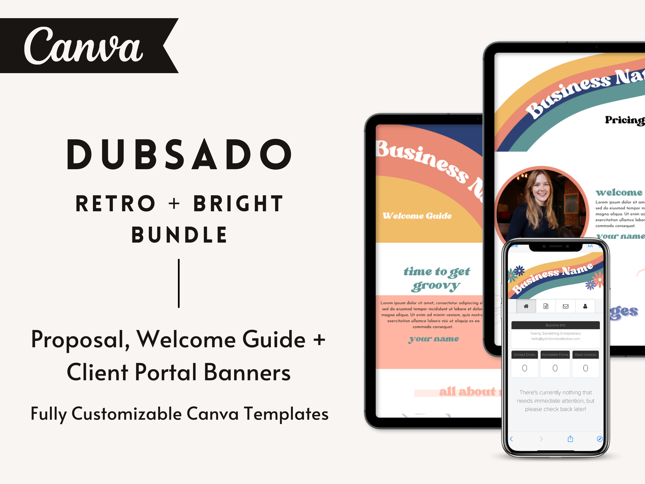 Dubsado Retro Template Bundle Marketing Templates Creative Market