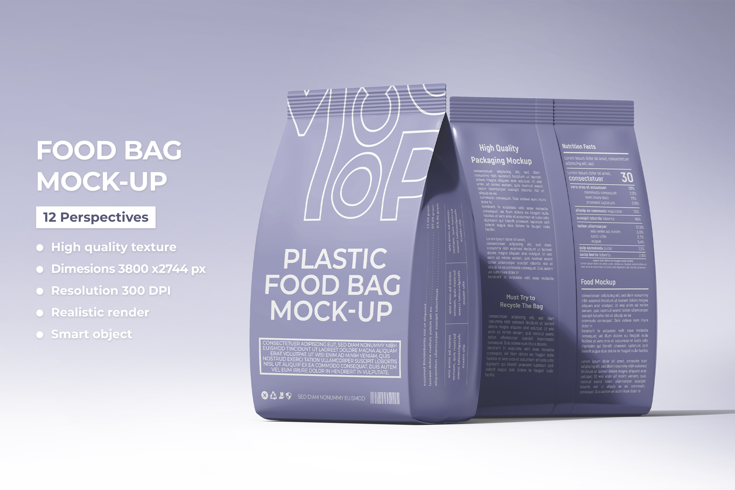 Free Food Bag Mockup (PSD)