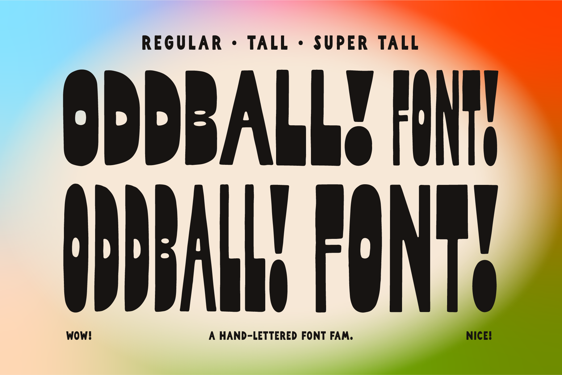 Oddball Font Collection! Hand-drawn!