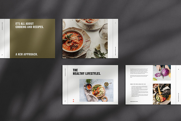 Cookbook / Recipe Book Landscape - StockInDesign