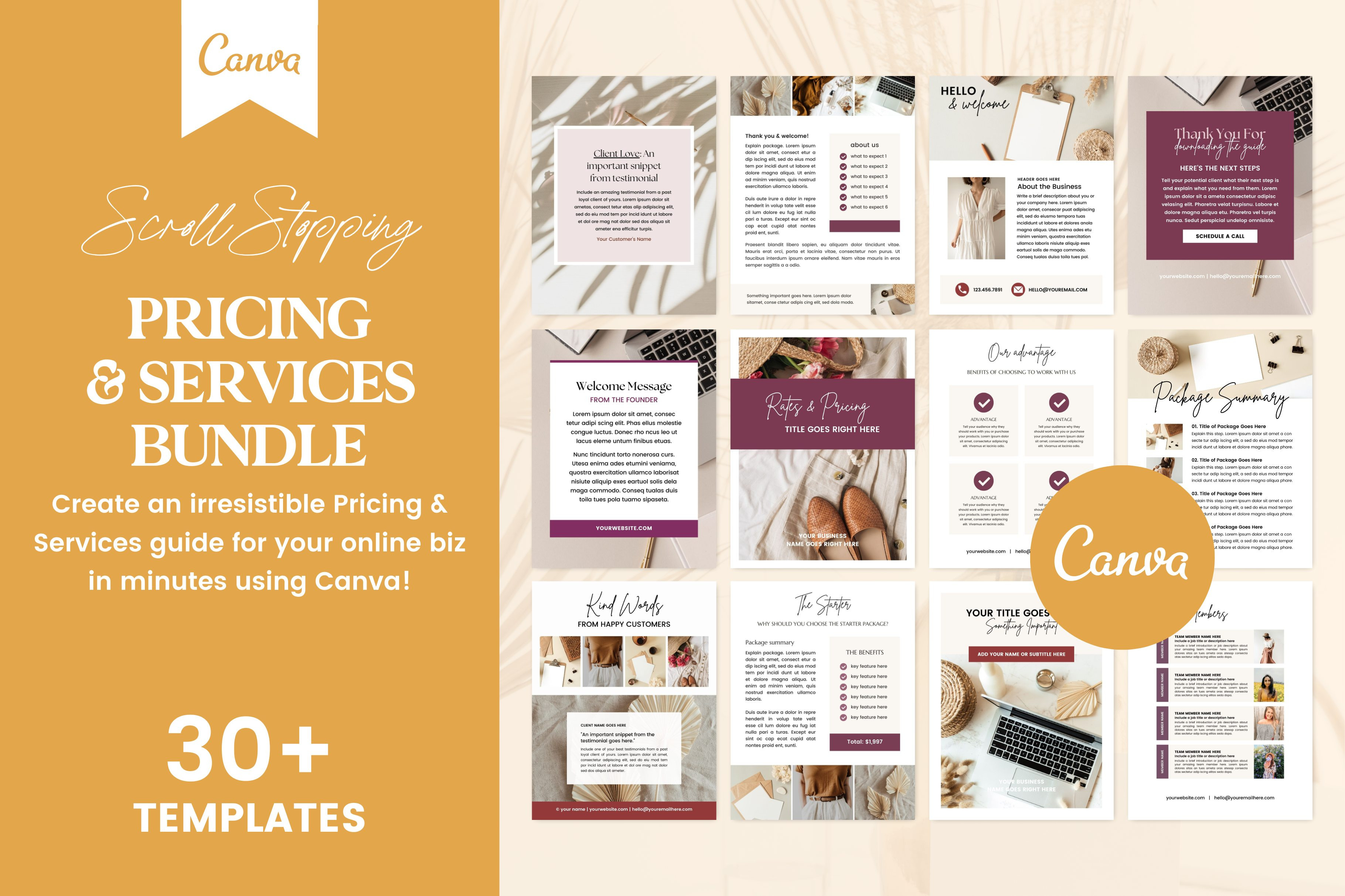 Pricing & Services Guide for Canva | Creative Market