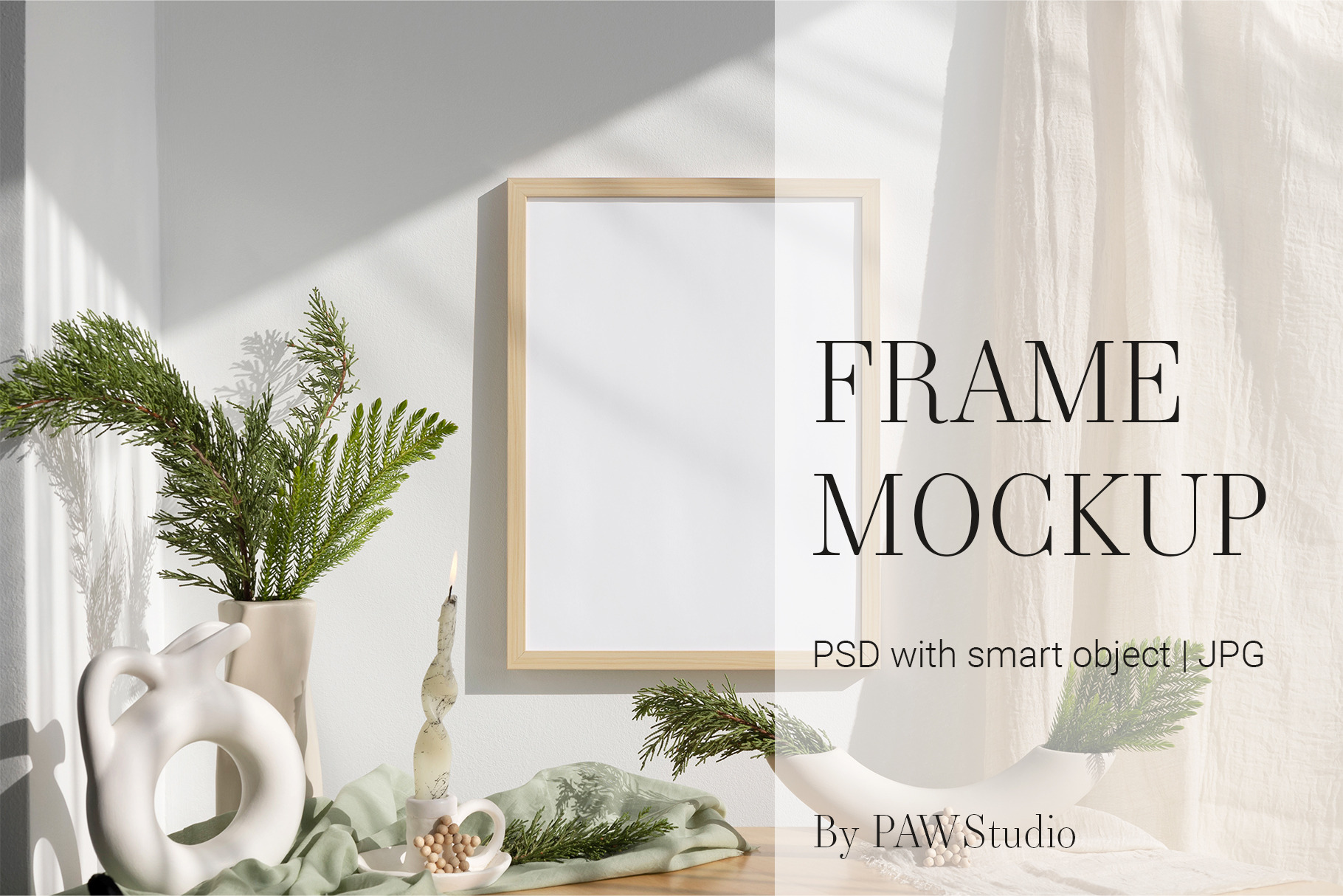 Photo Frame Mockup 3x4 Holiday Frame | Product Mockups ~ Creative Market