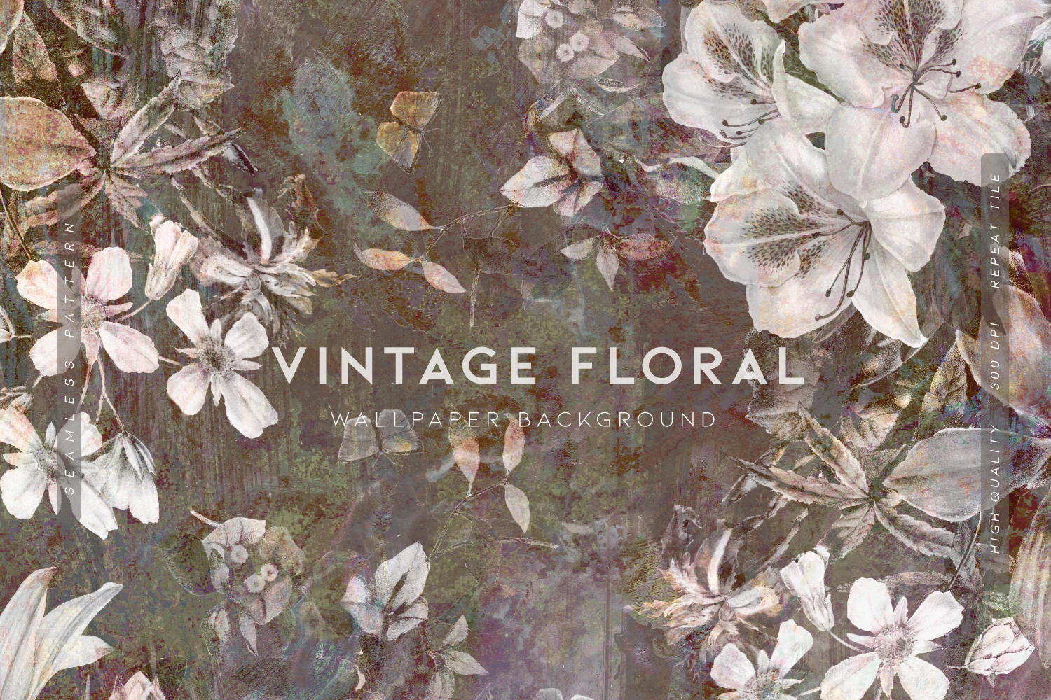 Vintage Floral | Wallpaper Graphics ~ Creative Market