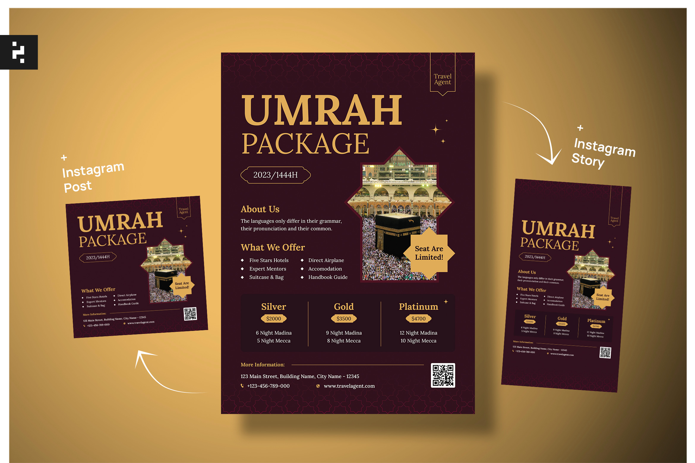 Islamic New Year Flyer Template  Flyer Templates ~ Creative Market