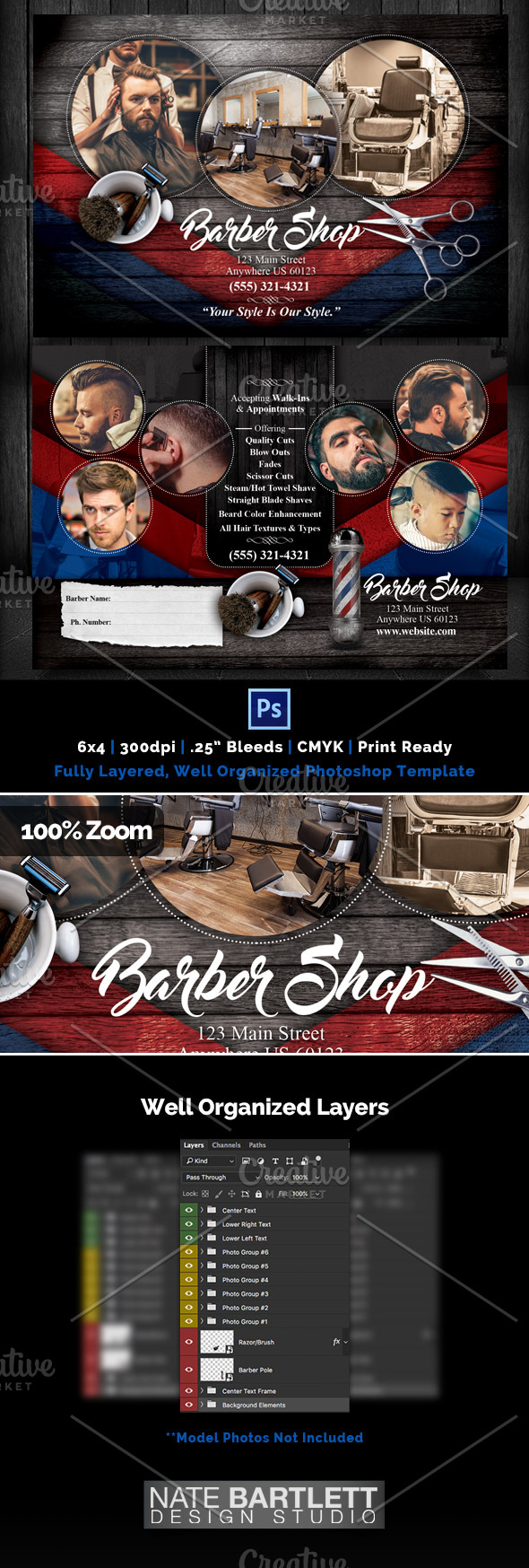 Barber Shop Flyer | Flyer Templates ~ Creative Market