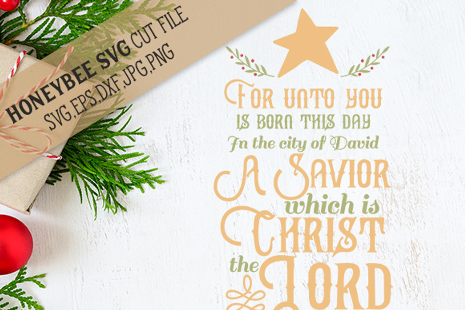 Rejoice Christ Is Born Christmas Pre Designed Illustrator Graphics Creative Market