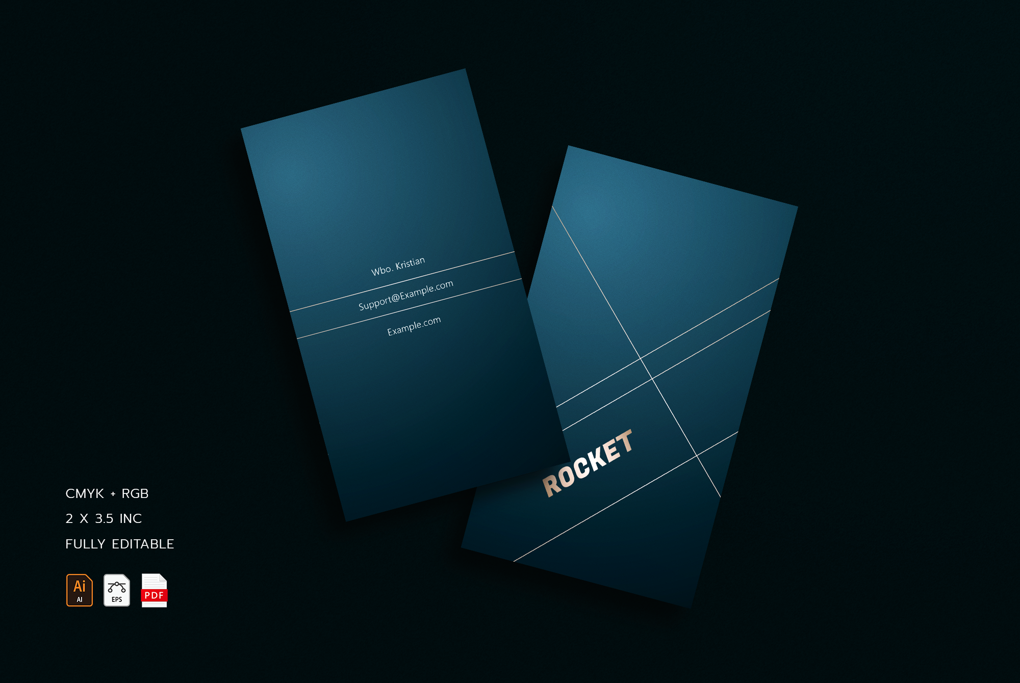 5 in 1 Vertical Luxury Business Card