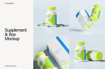 Protein Powder Container Mockups  Packaging Mockups ~ Creative Market