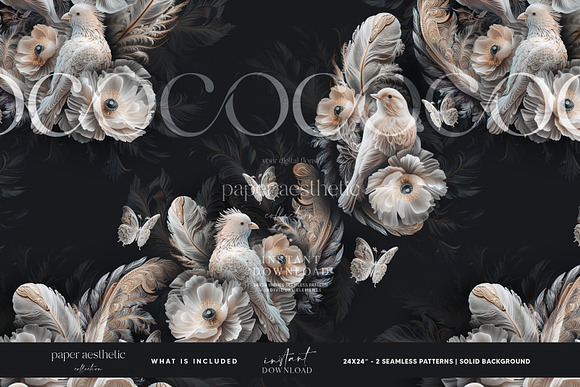 Rococo Luxury Pastel Print  Graphic Patterns ~ Creative Market