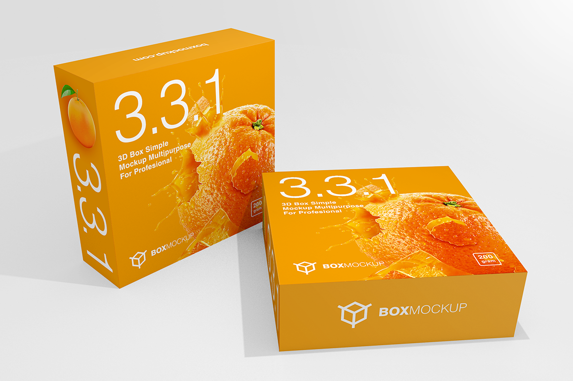 Download 3.3.1 Simple 3D Box Mockup | Creative Photoshop Templates ...