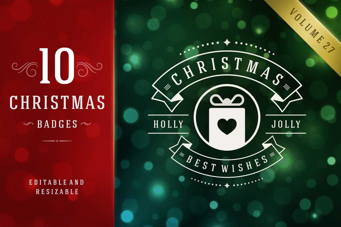 10 Christmas Logos and Badges Branding & Logo Templates Creative Market