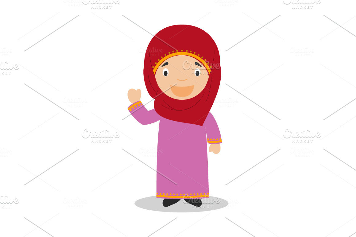 Qatar: Kids of the World Serie | Education Illustrations ~ Creative Market