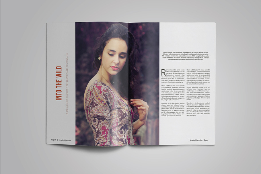 Clean & Simple Magazine | Creative InDesign Templates ~ Creative Market