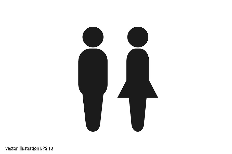 Man and Woman icon vector | Pre-Designed Illustrator Graphics ...