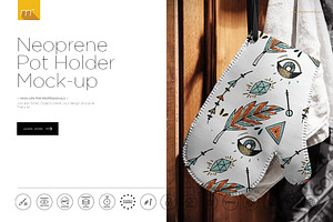 Download Oven Mitt Mockup Creative Photoshop Templates Creative Market