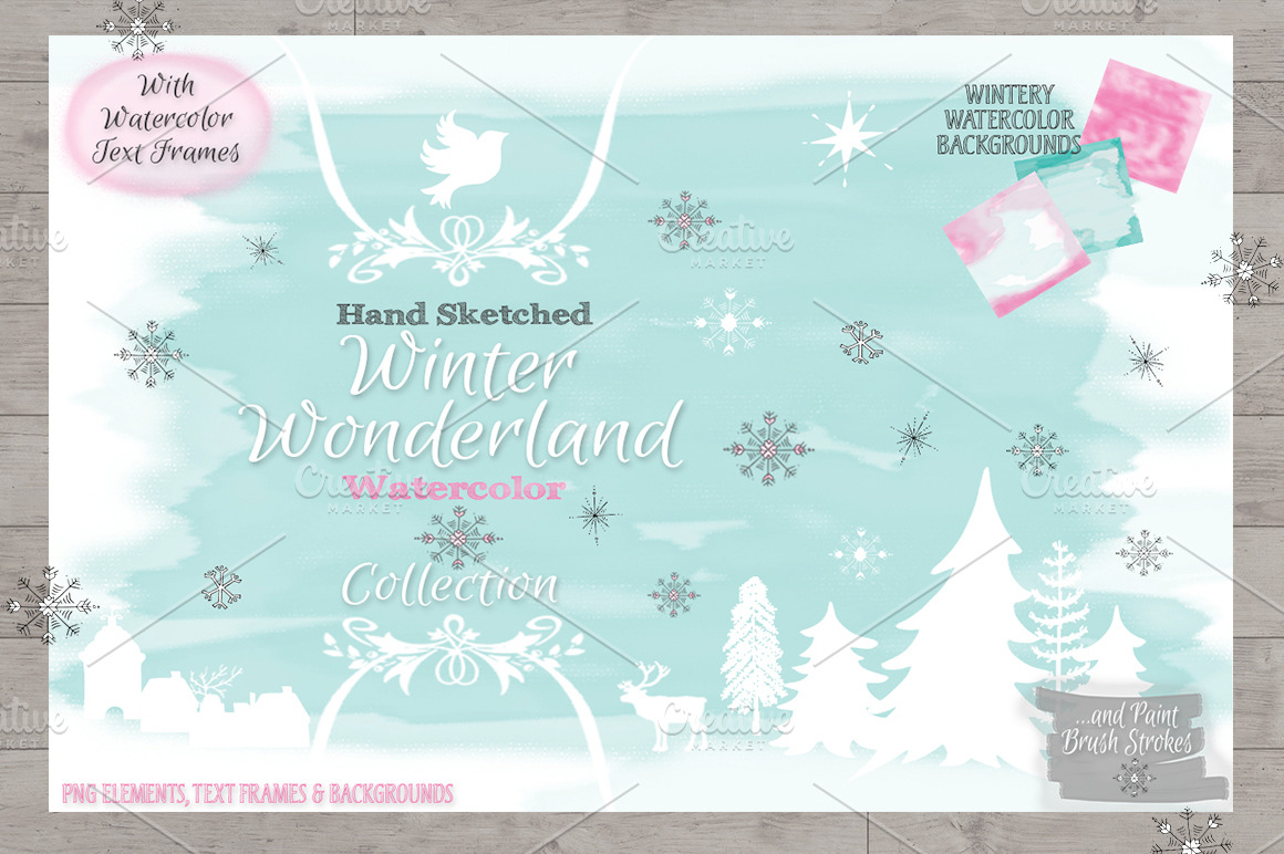 Hand-Sketched Winter Wonderland | Graphic Objects ~ Creative Market