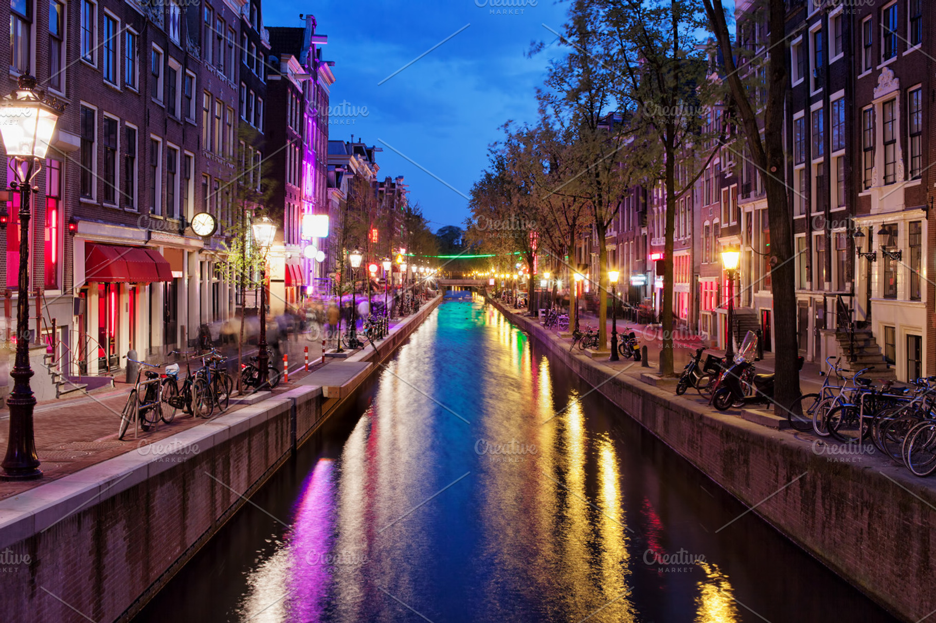 Red light district in amsterdam stock photo containing amsterdam and