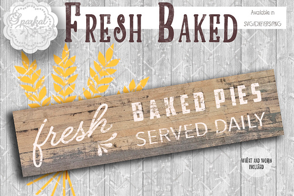 Fresh Baked Pies Served Daily Svg Pre Designed Illustrator Graphics Creative Market