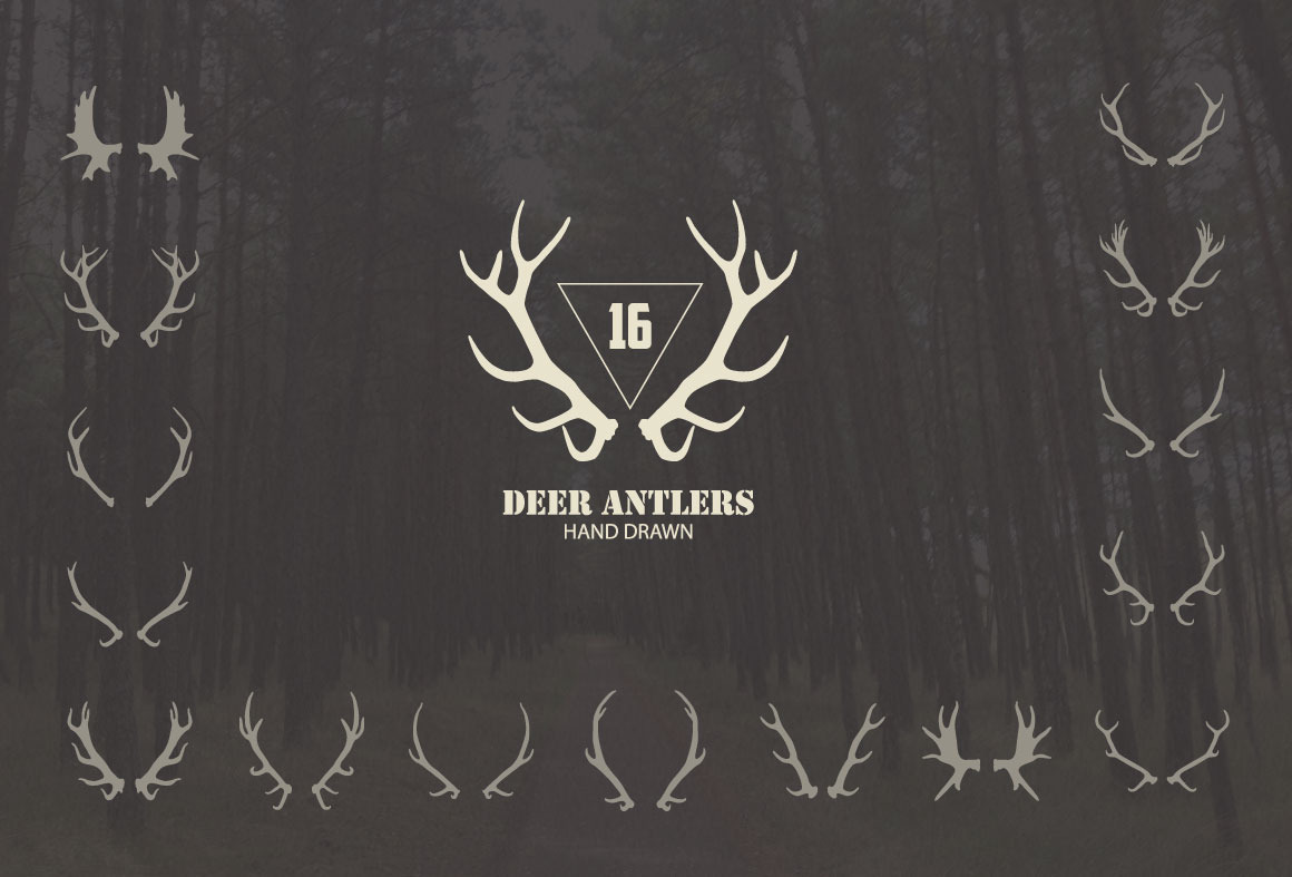 16 Deer antlers vector | Pre-Designed Photoshop Graphics ~ Creative Market