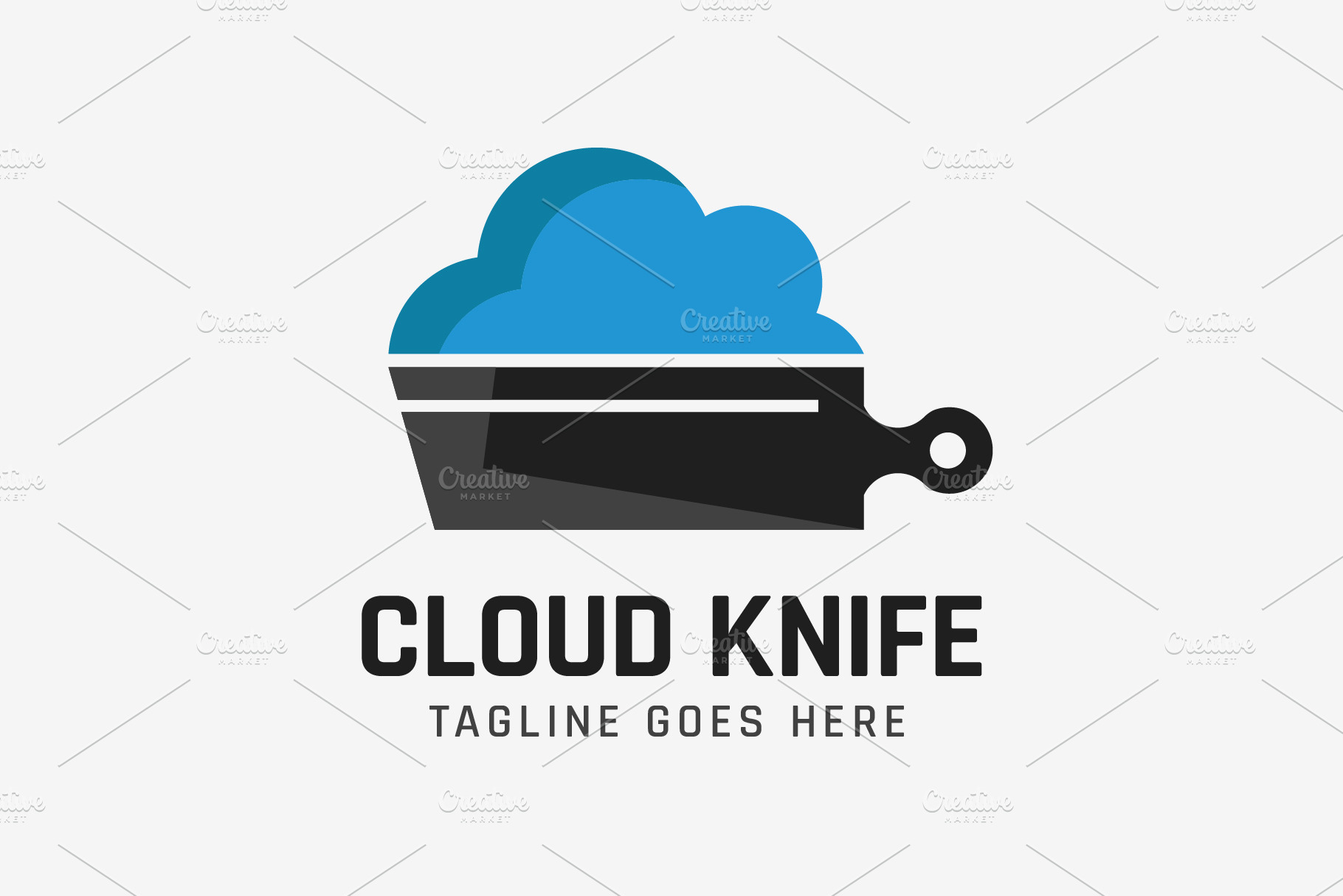 Cloud Knife Logo - Cooking Logo | Creative Market