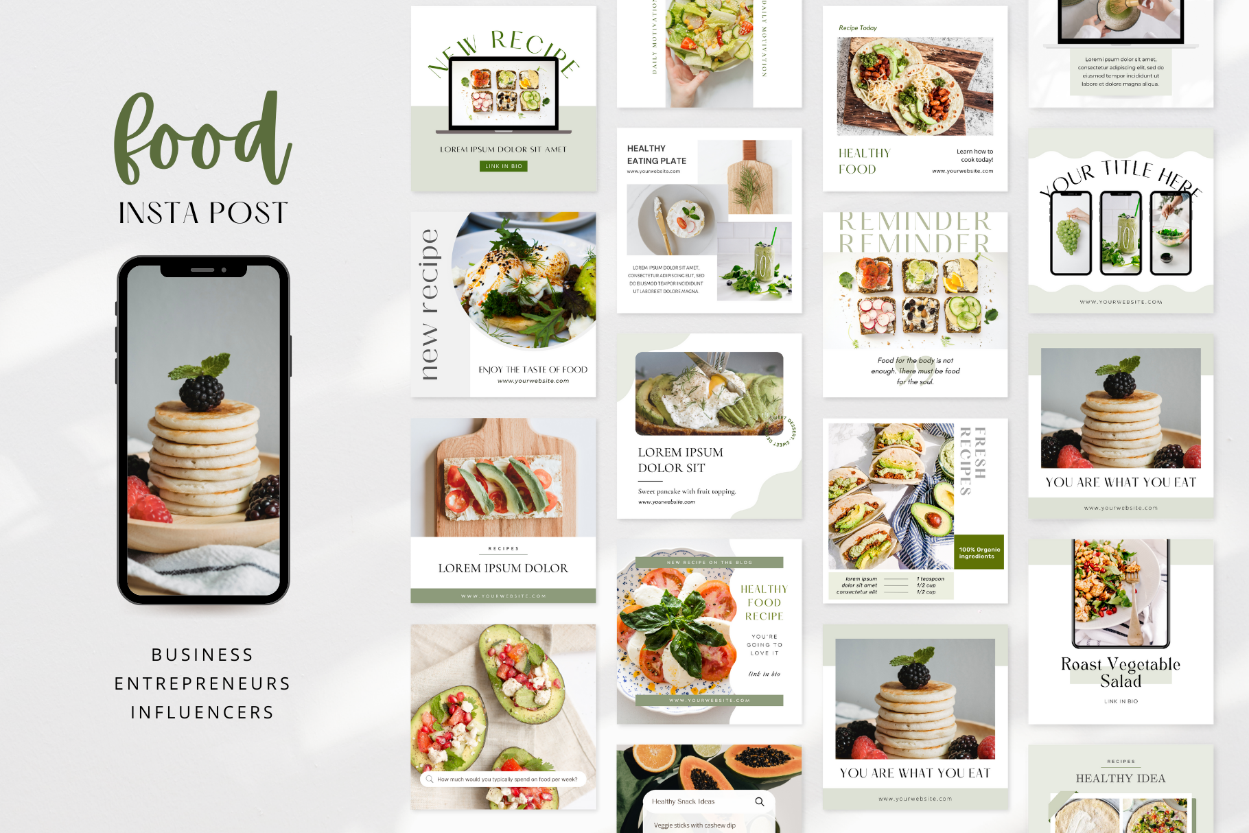 Food Instagram Post Template | Social Media Templates ~ Creative Market