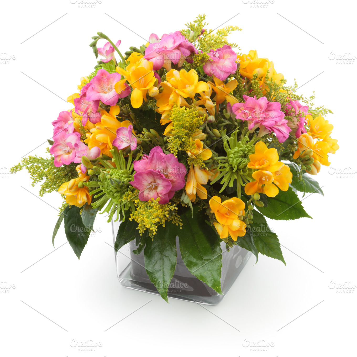 Floral arrangement with freesia