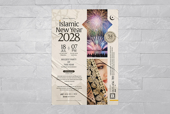 Islamic New Year Flyer Template  Flyer Templates ~ Creative Market