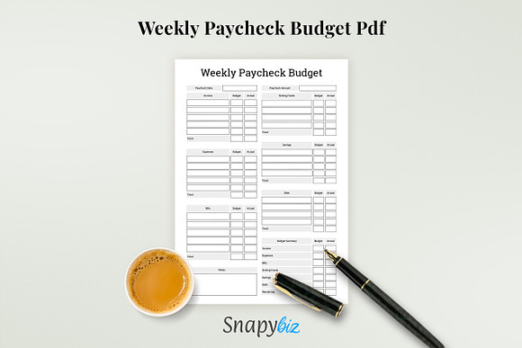 Monthly Budget Planner By SnapyBiz