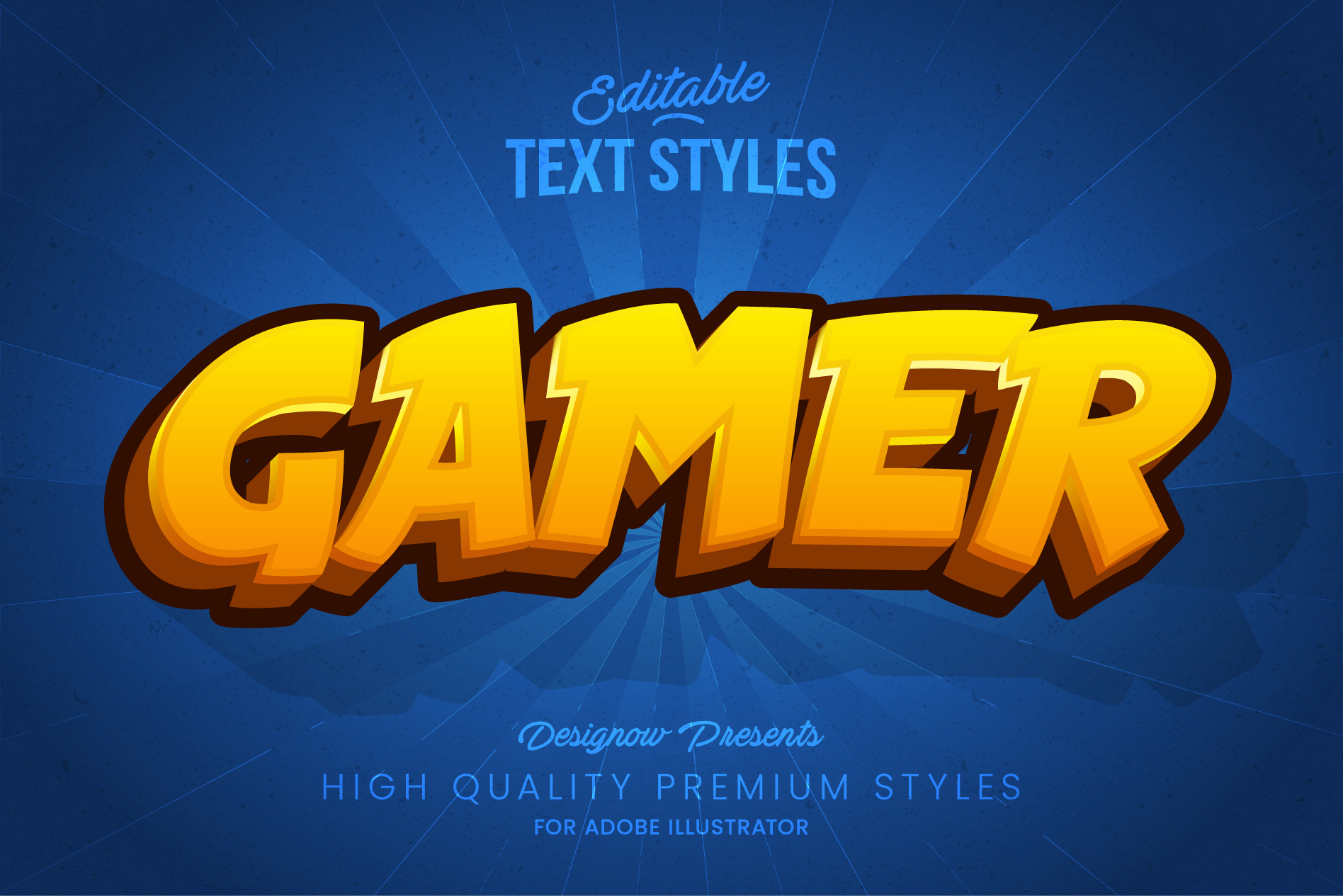 Orange Gaming Text Style | Layer Styles ~ Creative Market