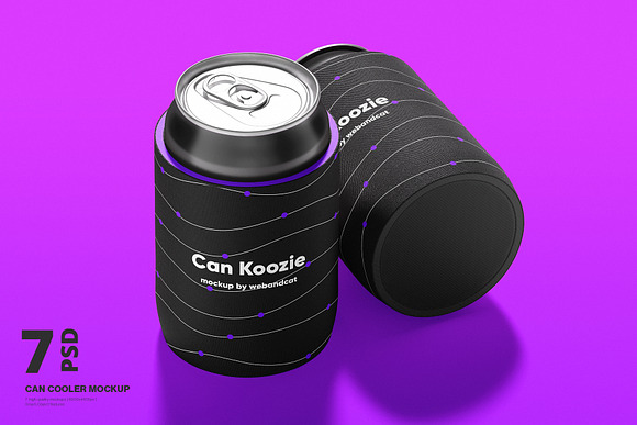 16oz Can Cooler Mockup Full Wrap, Photoshop Mockup, Change Background,  Colors, Shadow. 4 in 1 Can Cooler, 5 in 1 DIGITAL DOWNLOAD 