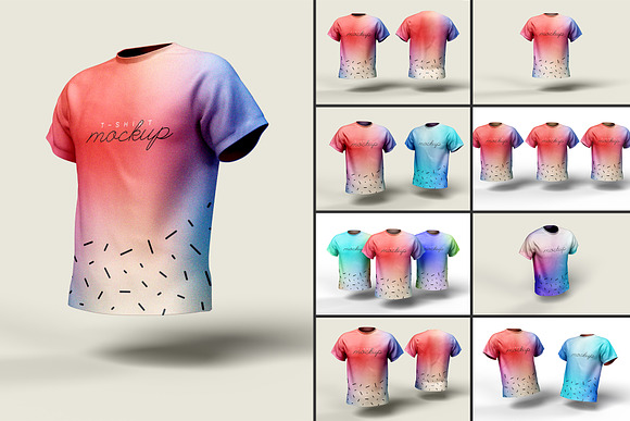 Premium PSD  Gradient t-shirt mockup psd in minimal style fashion