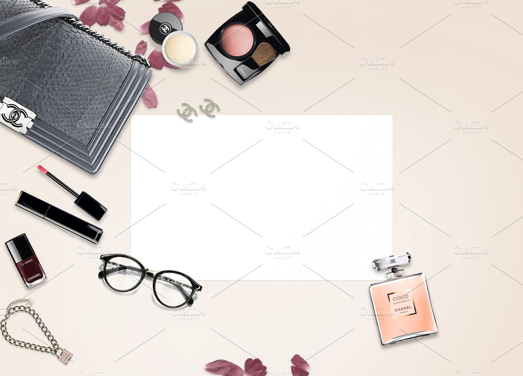 Download Luxury Brand Makeup Desk Post Mockup | High-Quality Beauty ...