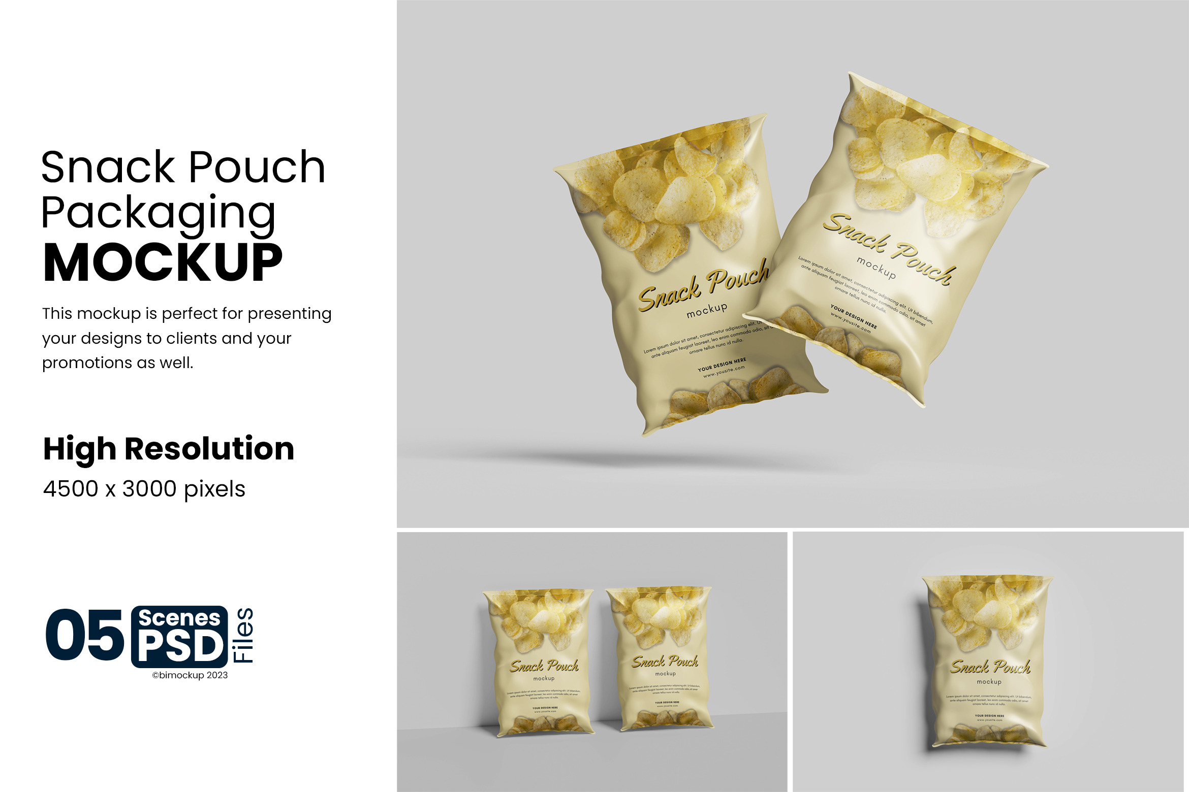 Snack pouch Packaging Mockup | Packaging Mockups ~ Creative Market