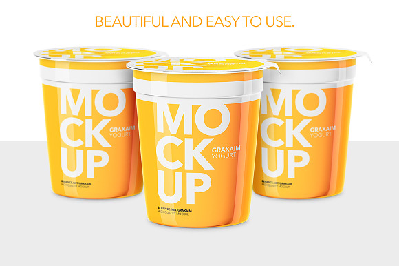 Download Yogurt Cup High Angle Mockup Creative Photoshop Templates Creative Market