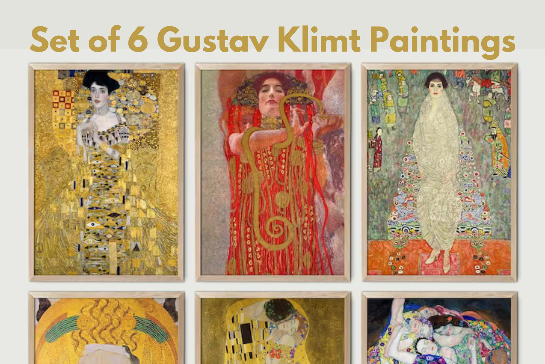 Set of 6 Gustav Klimt Paintings | Graphic Objects ~ Creative Market