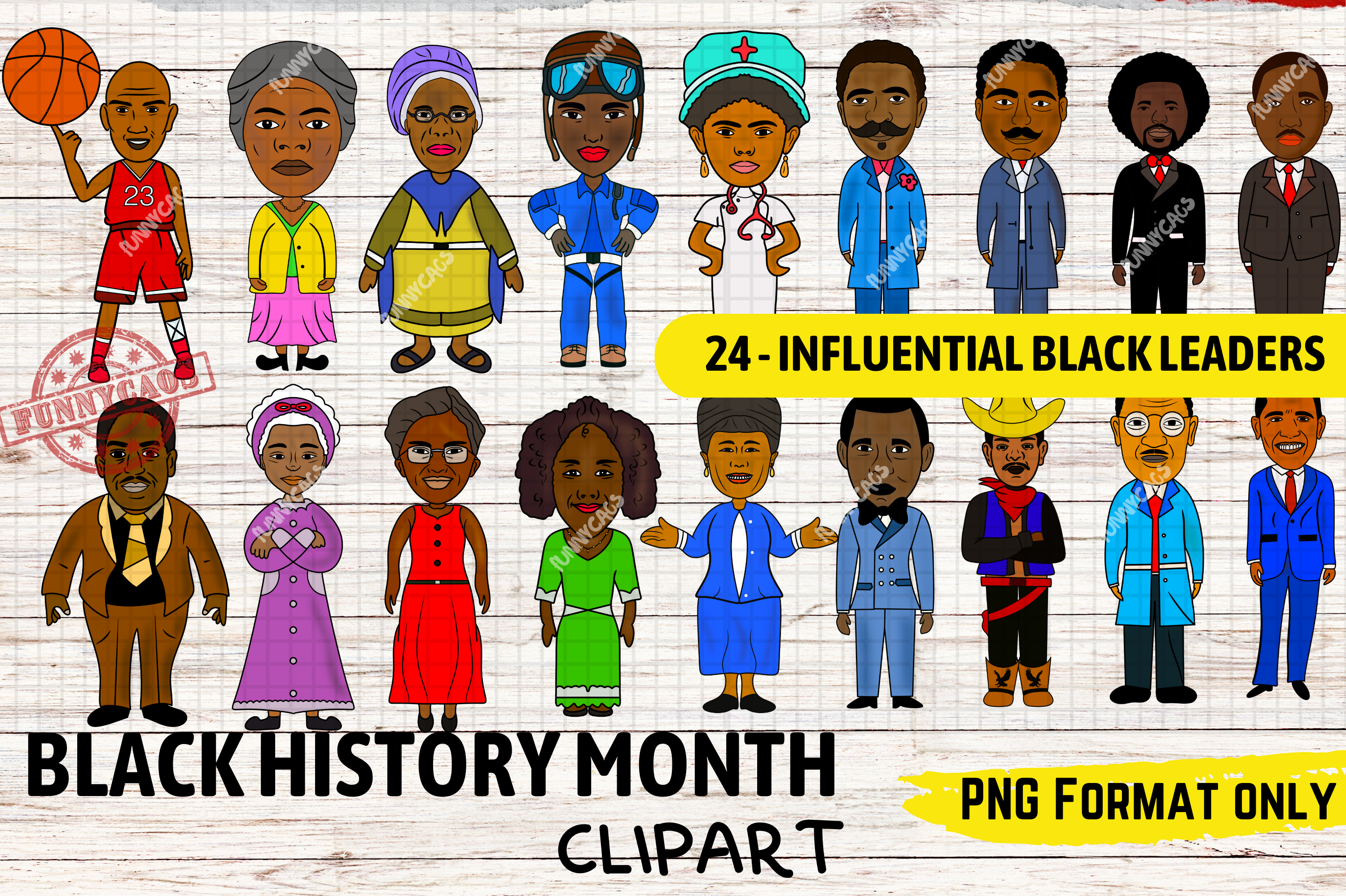 black-history-month-characters-clipart-creative-market